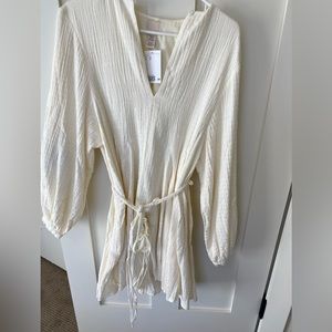 H&M white tie dress